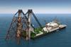 Artist impression of the dynamically positioned platform installation/decommissioning and pipelay vessel ‘Pieter Schelte’