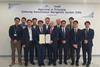 Representatives from SHI and ClassNK at an AiP granting ceremony for SHI's autonomous navigation system