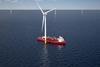 A new direction for US shipbuilding: a subsea rock installation vessel to be used in wind farm schemes.