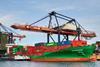 The ‘Elbsummer’ taking on board 100% biofuel at the Port of Rotterdam
