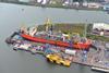 The ‘SeaRose’ FPSO prepares to leave Harland & Wolff in Belfast