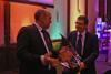 Houlder receives the Spirit of Innovation award from Mercator Media MD Andrew Webster at the Seawork awards dinner