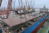 A new type of LNG carrier: 'Saga Dawn' taking shape in China.(photo courtesy of FKAB)