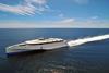 The high speed 102m trimaran ferry which will supplement Condor’s Channel Island services in 2015 following interior work by Trimline (picture credit: Austal)