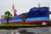 Panamax self-unloader 'Ireland' fitting out in China at the Jiangsu Hantong yard