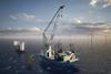 A rendering of the next-generation Wind Turbine Installation Vessel for Maersk Supply Service.