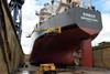 ‘Sinbad’ ready to be floated out of the A&P Tyne drydock