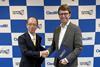 ClassNK’s EVP, Dr Yoshiya Yamaguchi (left) and OceanScore’s MD, Albrecht Grell OceanScore