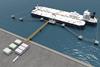 Rendering of Provaris’ GH2 Carrier ‘H2Neo’ and a concept design of a Compressed H2 Floating Storage facility.