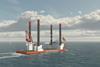 Artist impression of a similar jack-up vessel to the one ordered by A2Sea to be propelled by Voith propulsors