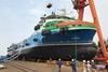 ‘Lucky Eyre’ prior to launching at Nansha, Guangzhou (courtesy of Sea Transport Solutions)
