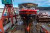 The battery hybrid cruiseship 'Roald Amundsen' nearing completion at Kleven shipyard (credit: Oclin/Hurtigruten)