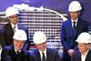Pierfrancesco Vago, Executive Chairman, MSC Cruises, Laurent Castaing, Director General of Chantiers de l'Atlantique, and executives from Entrepose and CEA Tech at the signing of the fuel cell MoU on 31 October.