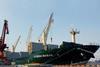 Rickmers-owned ‘Hyundai Masan’ loading in Shanghai for her maiden voyage