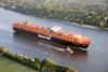 ‘Hamburg Express’, Hapag-Lloyd’s newest and largest, protected by International