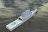 Rendering of the MT30-powered Zumwalt class destroyer for the US Navy