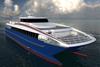 Artist impression of the 35m catamaran ferries ordered by Xhuhai High Speed Ferry