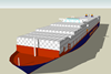 Alphaliner’s conceptuptualised drawing of the 18,000 TEU ultra large container ship