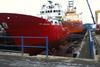 'Toise Independent' and 'Vos Supporter' double docking in Leith