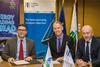 (l-r) Konstantinos Xifaras, CEO of DEPA, Andrew McDowell, vice president of EIB and Ioannis Papadopoulos, BoD chairman at DEPA Credit: DEPA