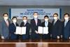 Representatives of the members of the 20,000cbm liquefied hydrogen (LH2) carrier design project receiving an AiP from the Korean Register and a representative of the Liberian International Ship & Corporate Registry (LISCR) (credit: Hyundai Mipo Dockyard)