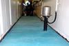 Interior decks of tanker 'RFA Black Rover' after refurbishment with SynDeck underlayment material