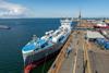 Terntank tanker alongside dock
