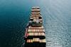 Container ship at sea
