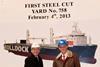 The first steel was cut for the new Rolldock vessels last month