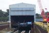 The drydock at Donjon Shipbuilding & Repair