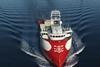‘Rem Hrist’ on her sea trials (Photo: Ulstein Group and Fuglefjellet/Arild Solberg)