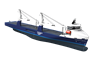 A render of the new 3800 DWT heavy lift vessel being built for Hartman Seatrade