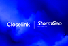 The image features the names Closelink and StormGeo on a blue background