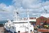 Ocean Discovery in drydock at A&P Falmouth