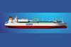 image of a floating storage regasification unit branded Singapore LNG