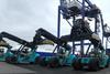 Four Konecranes reach stackers are being used in the port of Immingham, all run on hydrogen vegetable oil (HVO)