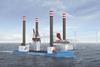 Artist impression of the newly ordered offshore wind turbine construction vessels