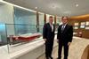 (l-r) Yukikazu Myochin, president & CEO of K Line and Ben Palmer, president of Immarsat Maritime