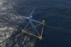 An artist’s impression of X1 Wind’s innovative floating turbine and PivotBuoy support (image: X1 Wind)