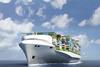 Computer generated image of the Quantum containership concept (Image supplied by DNV)
