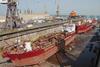 Three dredgers from Great Lakes docked simultaneously at ASRY