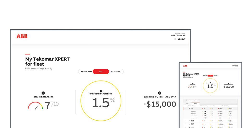 ABB Turbocharging launches fleet engine performance tool News Motorship