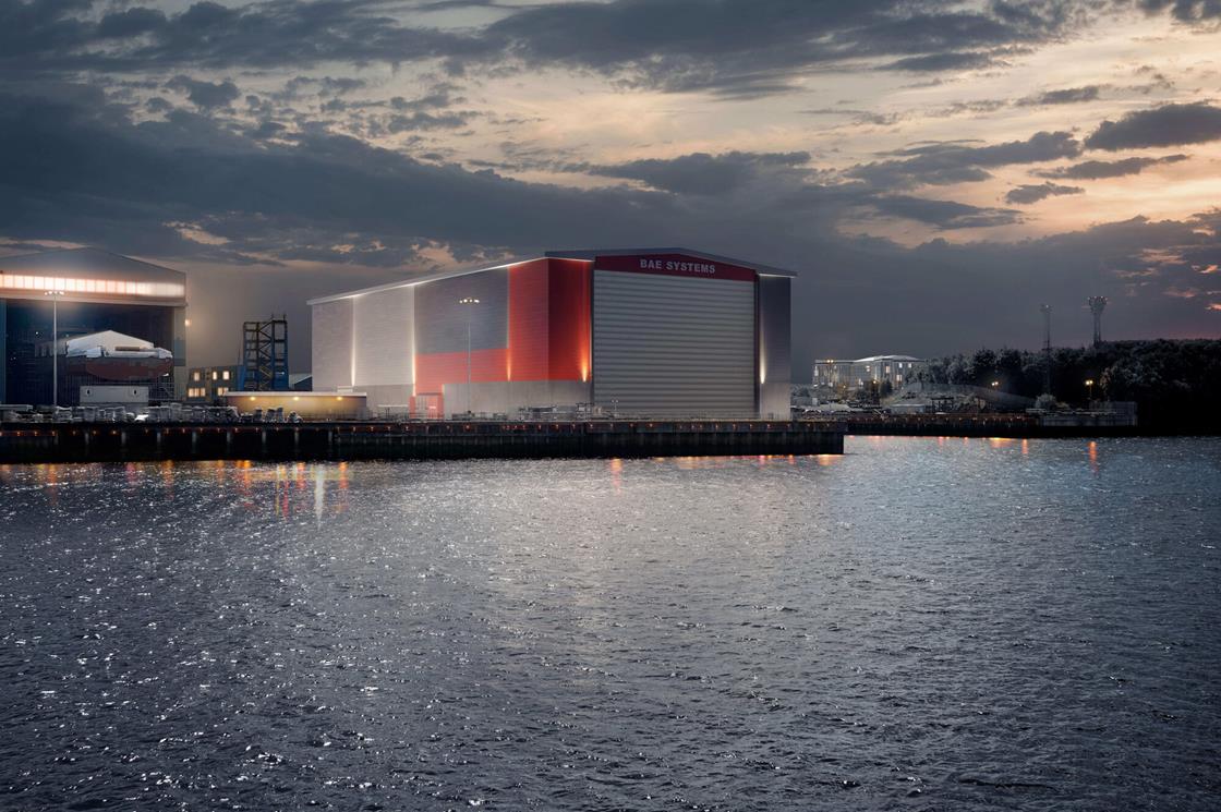 Construction of a new assembly hall begins at BAE Systems’ Govan yard