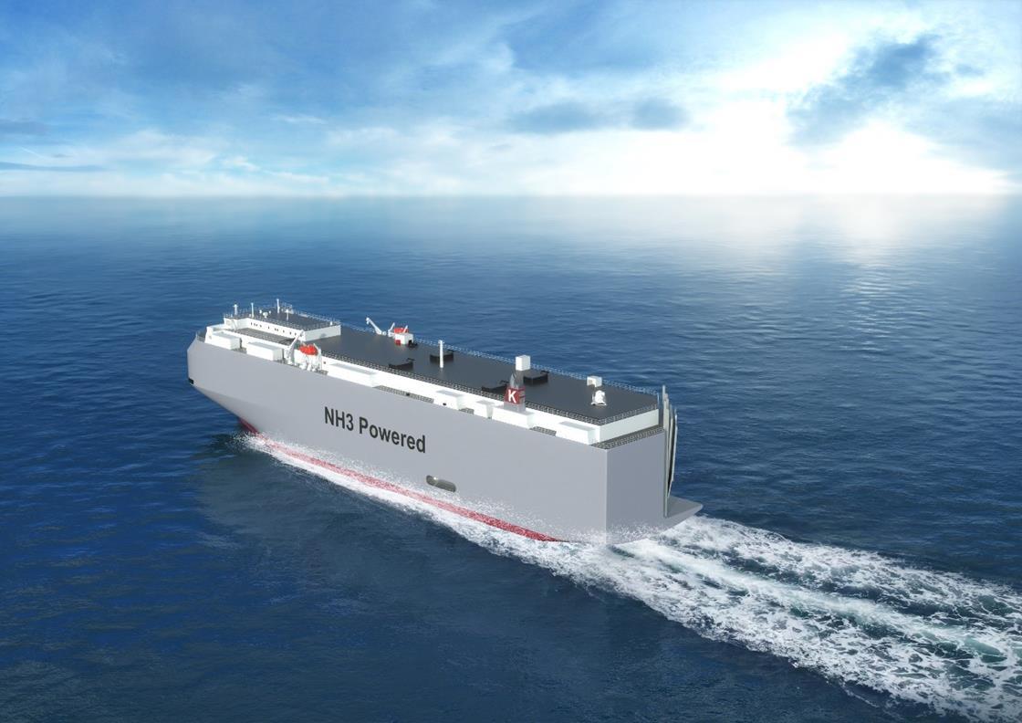 K Line Awarded AiP For Ammonia fuelled PCC By ClassNK News Motorship