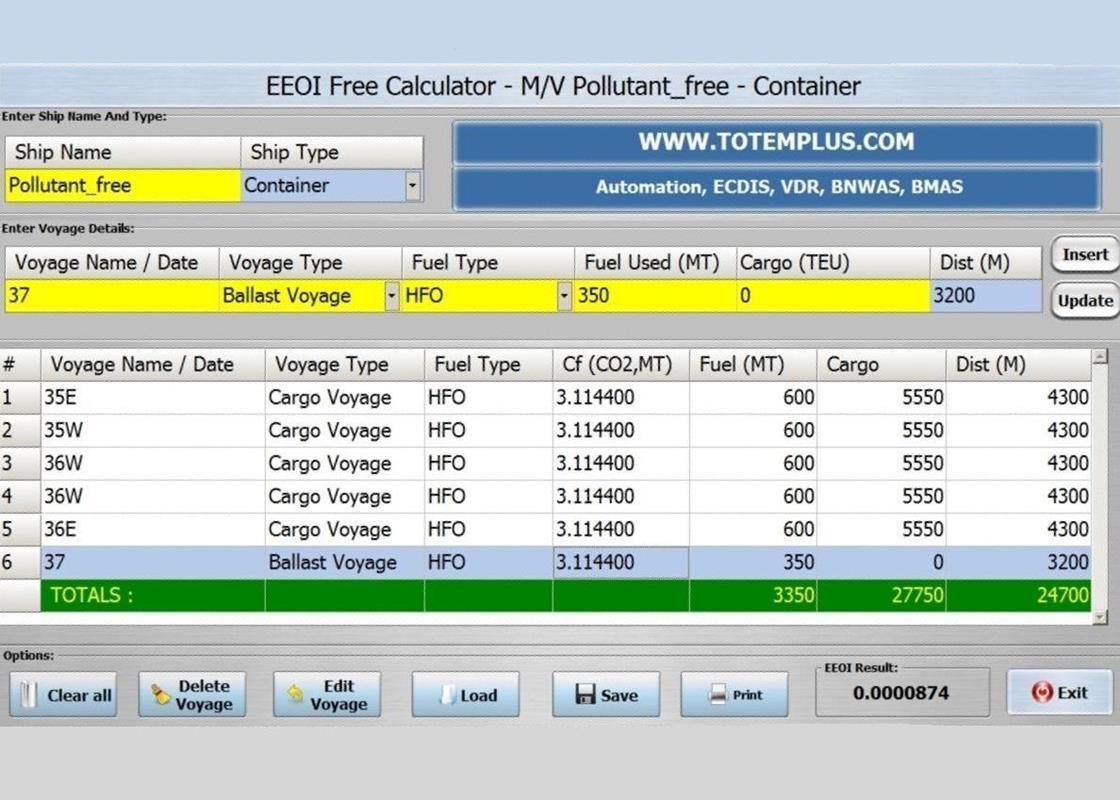 Free EEOI calculator for shipping industry | News | Motorship