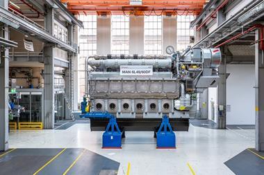 The MAN 49/60DF engine introduced at SMM