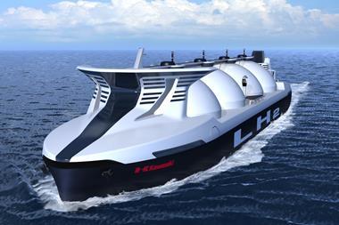 The initial, moderately-sized LH2 design from KHI should be followed by larger carriers. Image: KHI