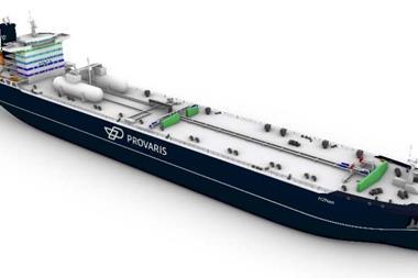 A rendering of Provaris’ 26,000m3 GH2 Carrier concept design.