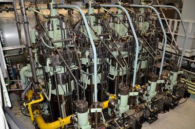The four-cylinder 50-bore Test Engine 1 (pictured) at MAN ES’ research centre in Copenhagen will be rebuilt to support the testing of MAN ES’ new ammonia-fuelled engine. This conversion was expected to be completed by Q3 2022.