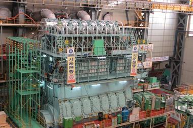 The shop test of MAN ES’ first MAN B&W G70ME-C10.5-GA was scheduled to take place on 21 and 22 June at MAN licensee HHI-EMD in Korea. HHI-EMD was also the licensee that produced the first G-Type engine in 2013 (pictured).